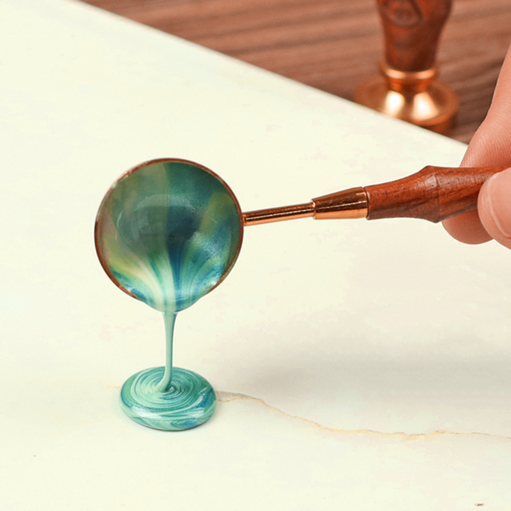 Retro Sealing Wax Furnace Stove Pot Sealing Wax Spoon for Wax Sealing DIY Decorative Stamp Craft Gift