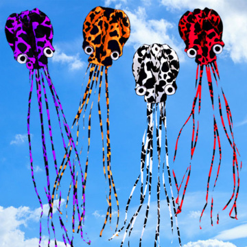 4m Software Octopus Single Line Flying Kite with Long Tail Kids Sports Beach Kite Playing Flying Toys Outdoor Garden Cloth Toys