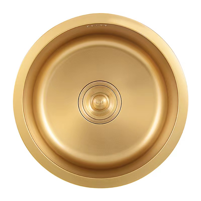Golden nano stainless steel washbasin