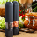 Electric Salt and Pepper Grinder Set Black Adjustable Coarseness Mills for Spice with Ceramic Core Home Grinding Tools
