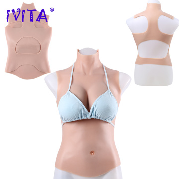 IVITA 100% Artificial Realistic Silicone Breast Form Fake Boobs Breasts For Crossdresser Transgender Shemale Drag Queen Cosplay