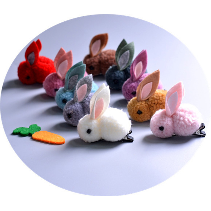 Baby Hair Rubber Bands Rabbit Barrettes Women Girl Scrunchie Kids Hairpins Elastic Ponytail Holder Hair Accessories Hairgrips