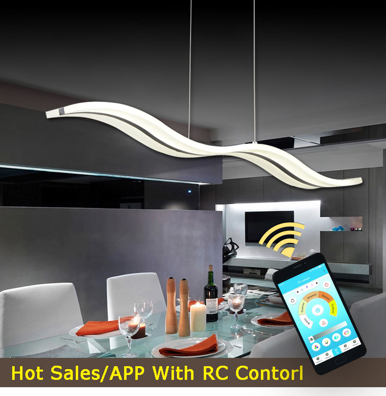 38w Hanging Lamp Led Pendant Light For Dining room Kitchen Living room Acrylic Modern Ceiling Pendant Lamp Fixtures 110v 220v