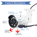 Smar H.265 5MP 4MP 2MP Surveillance IP Camera 2.8-12mm Zoom Lens 8pcs Nano LED Network Camera Night Vision Onvif Email Alert