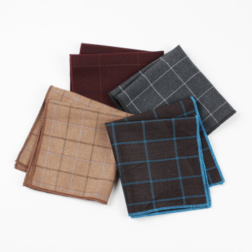Cotton Men's Handkerchief For Suit Pocket Square Mixed Color 24cm x 24cm, 1 Piece