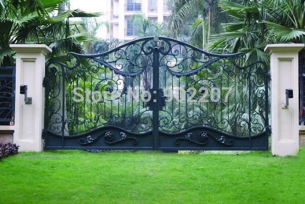 steel security gate iron gate patio and garden pre made wrought iron gates