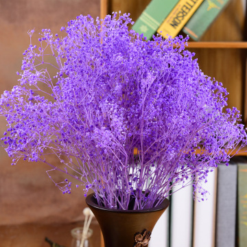 50pcs Natural Babysbreath Gypsophila Million Stars Fresh-Cut Preserved Dried Flower Photograph For Garden Room Home Decoration