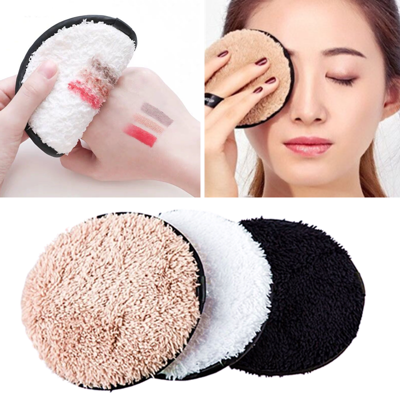 1pc Reusable Makeup Remover Cotton Pads Wipes Microfiber Make Up Removal Sponge Cotton Cleaning Pads Tool