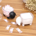 Cute Sheep Transparent Box Cotton Swab Storage Tank Dust-proof Cosmetic Cotton Storage Box Household Office Desktop Organizer