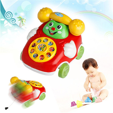 Baby Kids Cute Educational Developmental Cartoon Smile Face Toy Phone Car baby toys Funny Parent-child interactive game toys