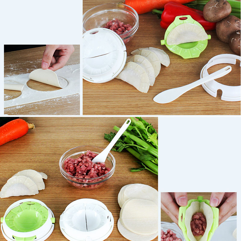 3 in 1 Dumpling Mold Kit Kitchen Gadgets Dough Press Dumpling Pie Ravioli Mould Plastic Chinese Food Jiaozi Maker Pastry Tools