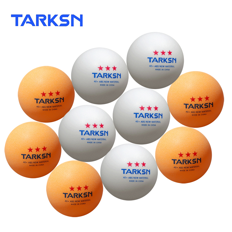 TARKSN 10pcs PRO ABS Material Table Tennis Balls 3 Star 40+mm Plastic Ping Pong Balls for TableTennis Tenis Racket PingPong Ball
