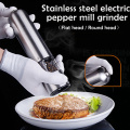 Stainless Steel Electric Operated Salt Pepper Herb Spice Grinder Mill Cooking BBQ Seasoning Mills Kitchen Tools Adjustable