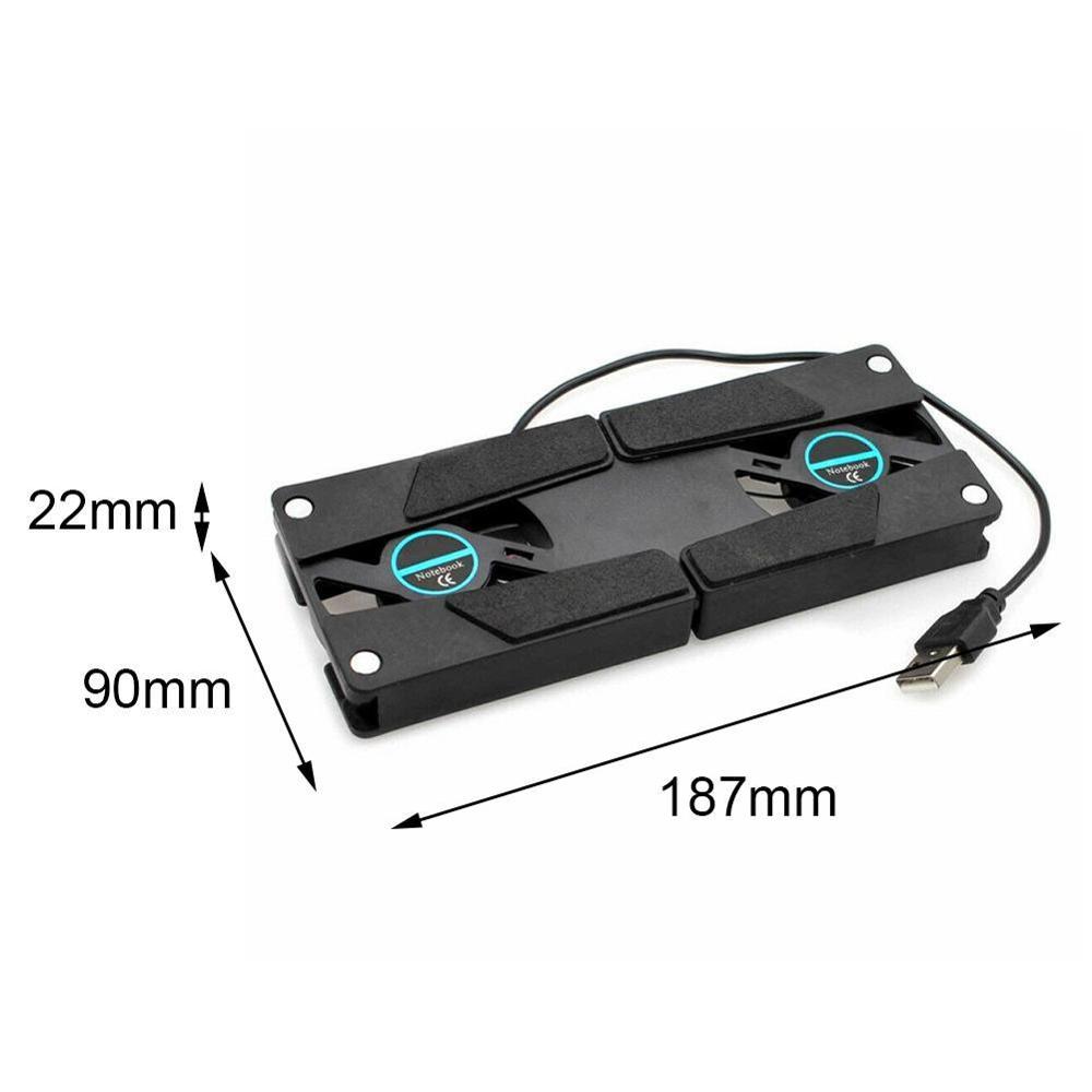 2 Fans Foldable Laptop Cooling Cooler Pad Stand USB Powered For Laptop Notebook Octopus USB Double Cooling Fan