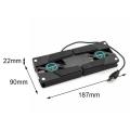 2 Fans Foldable Laptop Cooling Cooler Pad Stand USB Powered For Laptop Notebook Octopus USB Double Cooling Fan