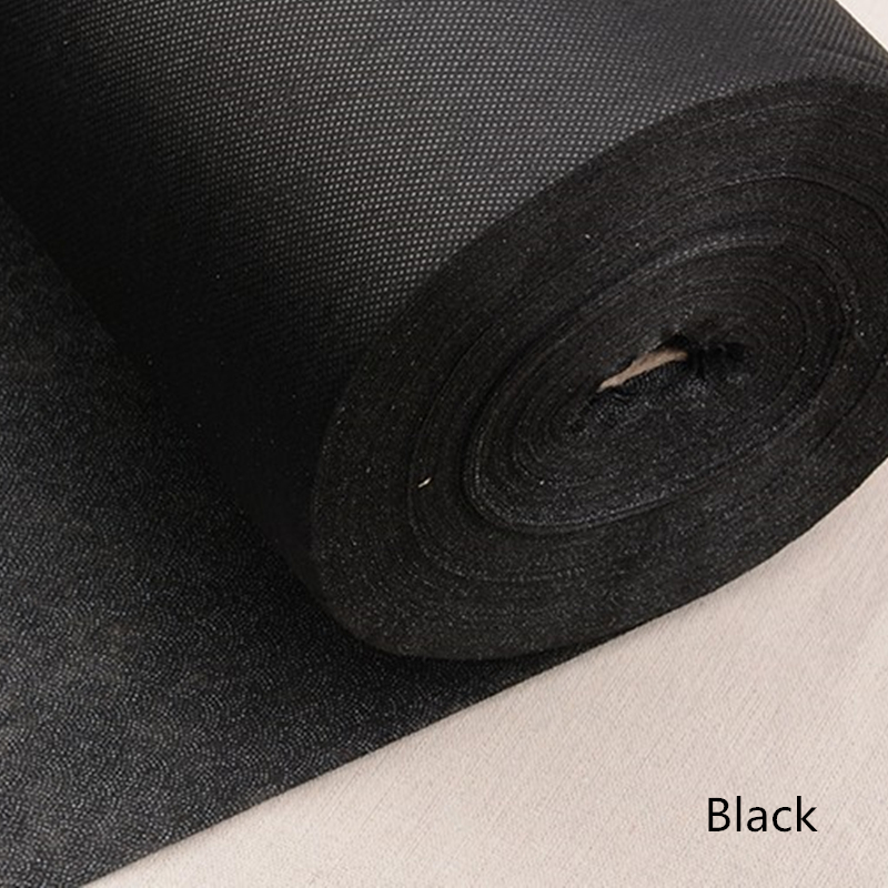 100cm Gray White Black Non-woven Fabric Interlinings & Linings Iron On Sewing Patchwork Adhesive Single-sided 25g / 45g ,1PC