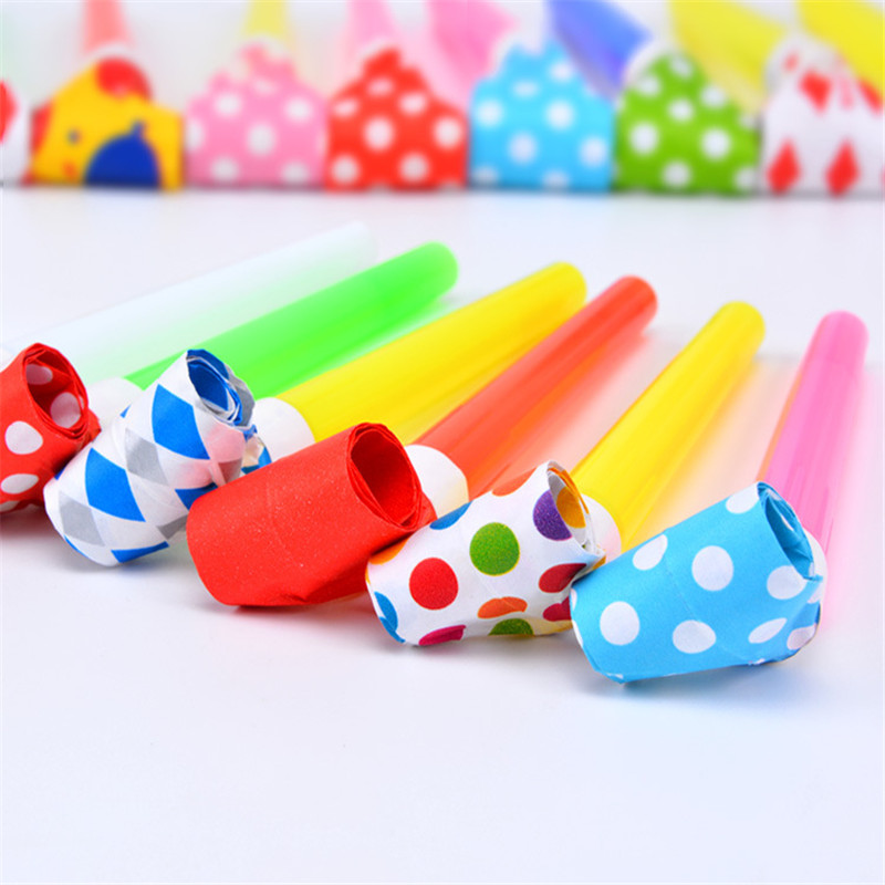 10PC/Pack Big Color Whistles Blowout Activity Festival Birthday Party Noise Makers Kid Funny Toy Party Favors Cheerleading Props