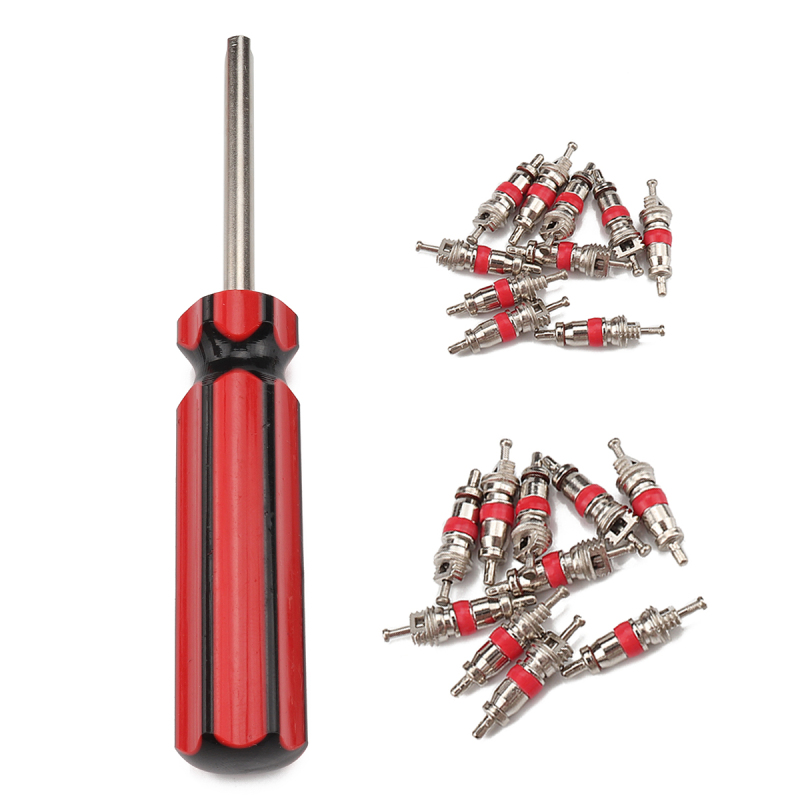 20Pcs Tire Valve Core With Removal Tool For GM Trucks ATVs Car Bicycle Trailers Motorcycle Tire accessories Removal Tool Kit