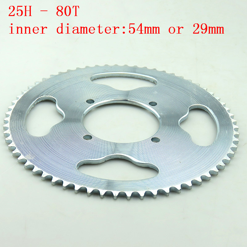 25H Rear Chain Sprocket 80T tooth 54mm /29mm For Pocket Dirt Bike ATV Quad Go Kart Buggy Scooter Minimoto Motorcycle