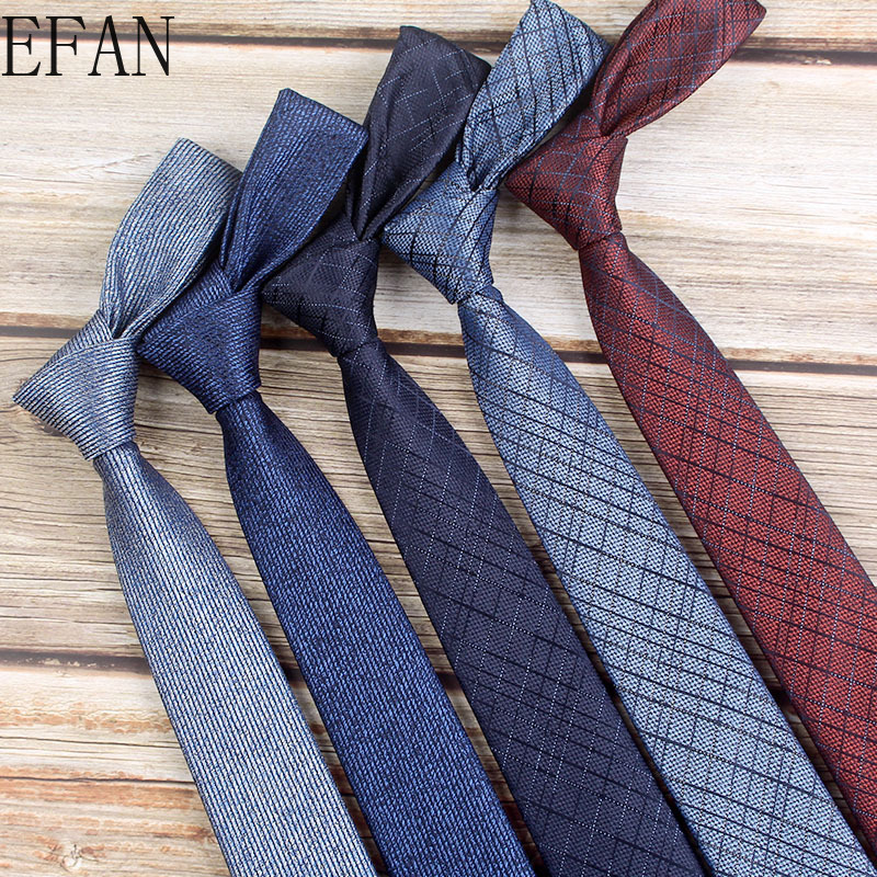 Man Skinny Ties 6cm Polyester Silk Narrow Neck Tie Stripes Necktie Men Wedding Party Accessories Gravatas Slim Ties Wholesale
