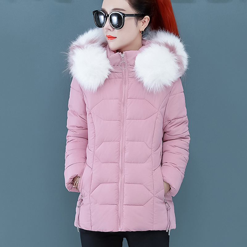 2020 new Women parkas jackets with big fur windproof casual warm girls coat outwear jacket 4 colors size M-3XL