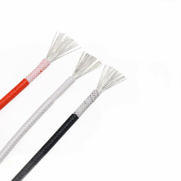 0.3mm²~6 mm² square Silicone rubber wire braided high temperature black/white glass fiber tinned copper insulation 250°C