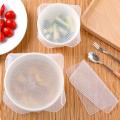 1/3/4pc Reusable Silicone Food Wrap Seal Food Fresh Stretch Lids Kitchen Zero Waste Sustainable Eco Friendly Silicone Food Cover