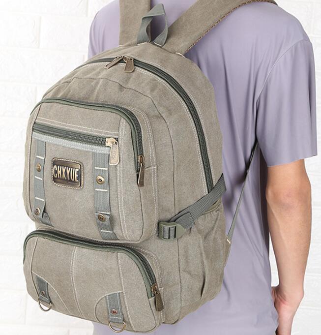 35 liter canvas backpack retro sports shoulder bag men's Travel bag