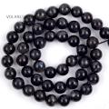 6/8/10mm Natural Black Hypersthene Round Stone Beads For Jewelry Making DIY Needlework Bracelet Necklace Charms Crafts Wholesale