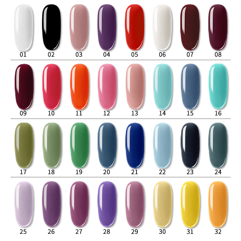 Msk Color Lead Nail Gel Polish 60 Colors Nail Gel 8ML For Baking Nail Art Manicure Semi Permanent Top Coat UV LED Gel Varnish