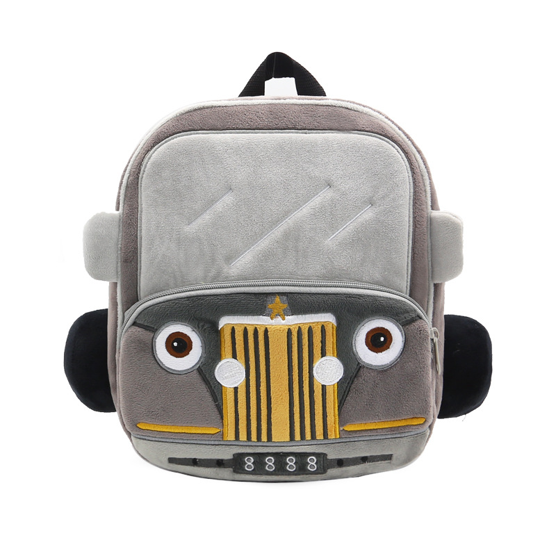 3D Cartoon Vintage Car School Bags for Boys Girls A4 Book Size Kids Backpacks for 2-6 Years Old Toddler Children Bag Pouch