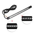 Motorcycle Light Bar Strip 48-LED Flexible Tail Brake Stop Turn Signal Lights License Plate Light 3528 SMD Red Amber Color