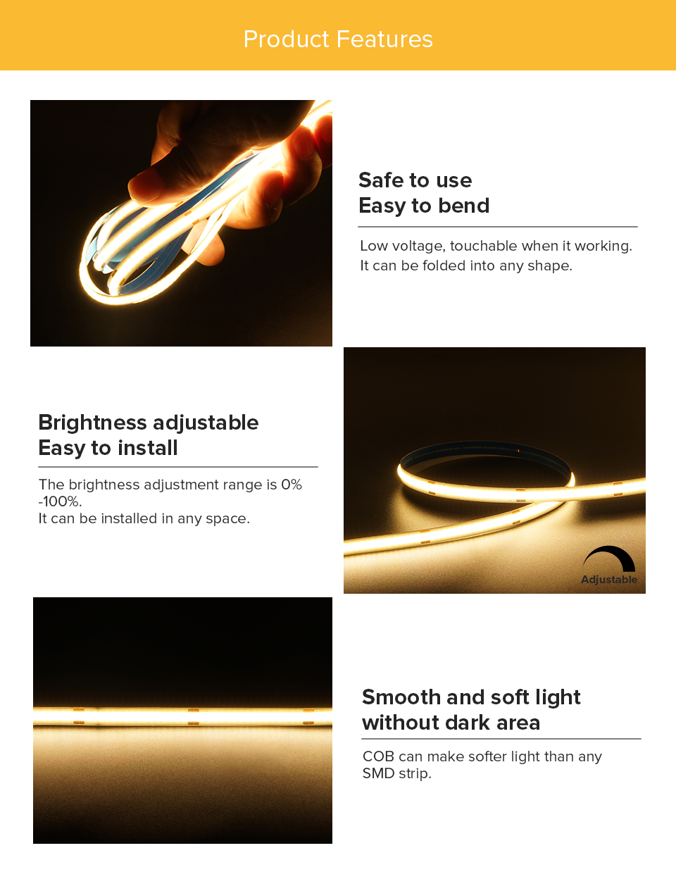 Cob Led Strip Features