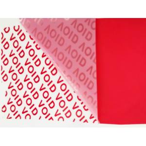 Red Total Transfer Tamper Evident Printing Material