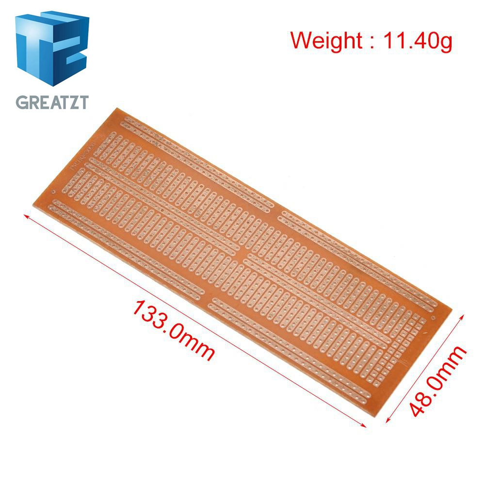 GREATZT 5PCS 48X133 48*133MM Single Side Prototype PCB Universal Board Experimental Bakelite Copper Plate Circuirt Board
