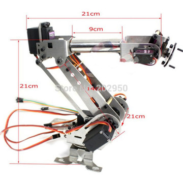 1set DIY 6 Axis Rotating Mechanical Robotic Arm Clamp Kit 6DOF Metal Robot Arm Stainless Steel Manipulator For Arduino Raspberry