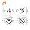 4pcs/pc Christmas Gifts Cookie Stencil Cake Mold Plastic Stencil Template Cupcake Baking Tools for Fondant Cookie Tools