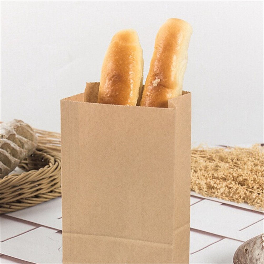 10pcs Biscuits Packaging Wrapping Supplies for Party Wedding Favors Handmade Bread Cookies Gift Brown Kraft Paper Bag