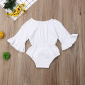 2019 Baby Summer Clothing Newborn Infant Baby Girl Bowknot Bodysuits Clothes Flare Long Sleeve Jumpsuit Bow Outfit Playsuits