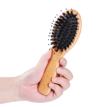 Hot Selling Mini Portable Bristle Air Cushion Massage Scalp Wood Comb Men Modeling Oil Head Comb