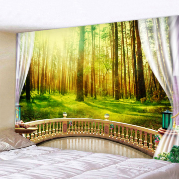 Forest Bohemia Wall Hanging Tapestries Boho Tapestry Wall Carpet Photographic Background Cloth Living Room Blanket