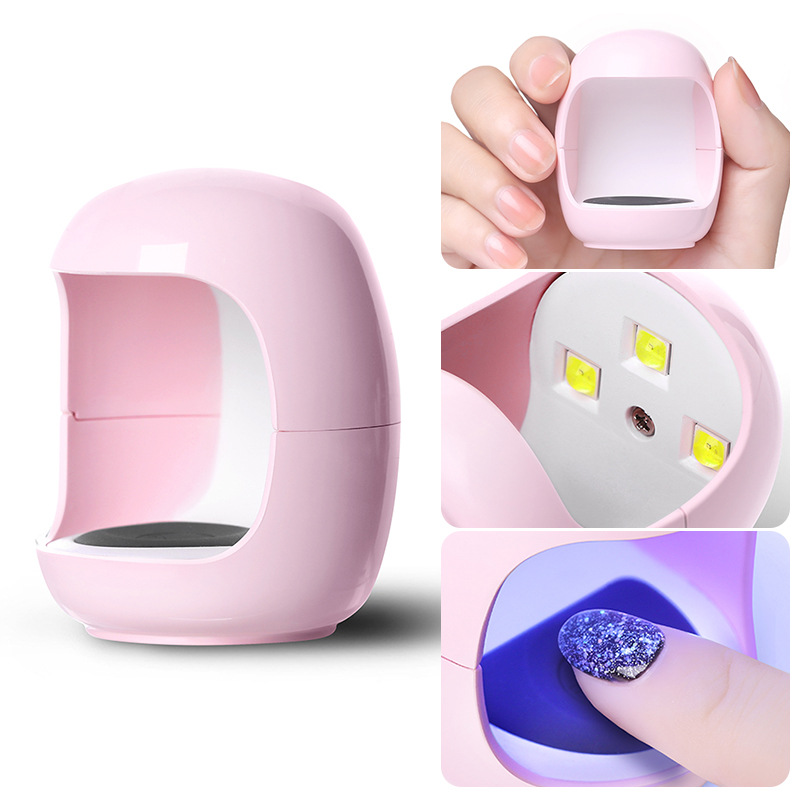 Mini Portable USB Nail Lamp Single Finger 3W UV LED Lamp Egg Shape Nail Gel Polish Dryer Drying Machine 30s Home Dropship