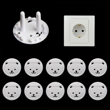 10pcs Baby Safety EU Plastic Electric Socket Outlet Plug Protection Security Two Phase Safe Child Kids Sockets Lock Cover