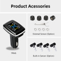 Jansite Car TPMS Tire Pressure Monitoring System Sensors Cigarette Lighter USB port Auto Security Alarm Systems Tire Pressure