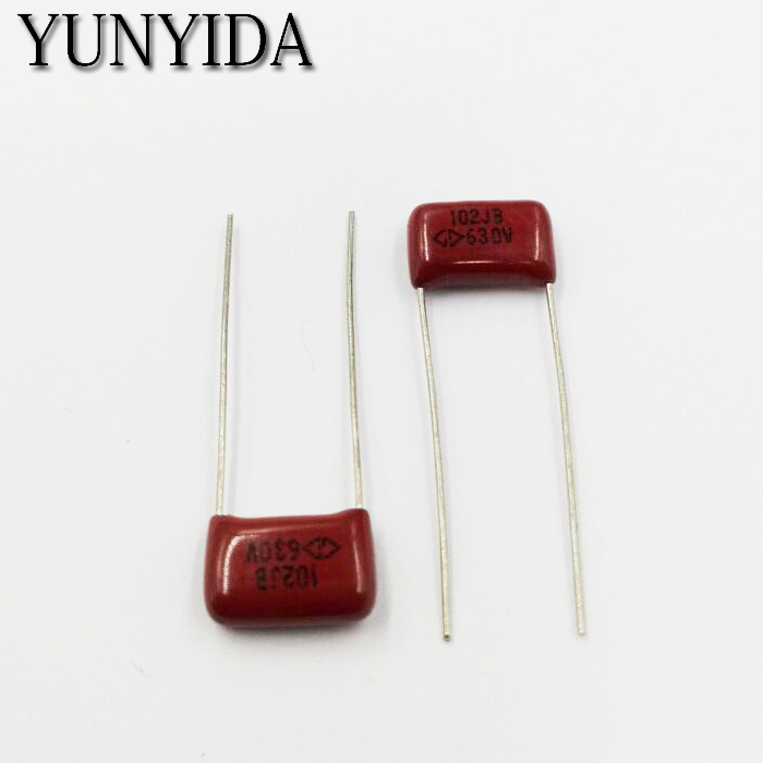 Free Shipping 10pcs, CBB 102J 630V 1NF P10mm Metallized Film Capacitor 630V102J 102 630V