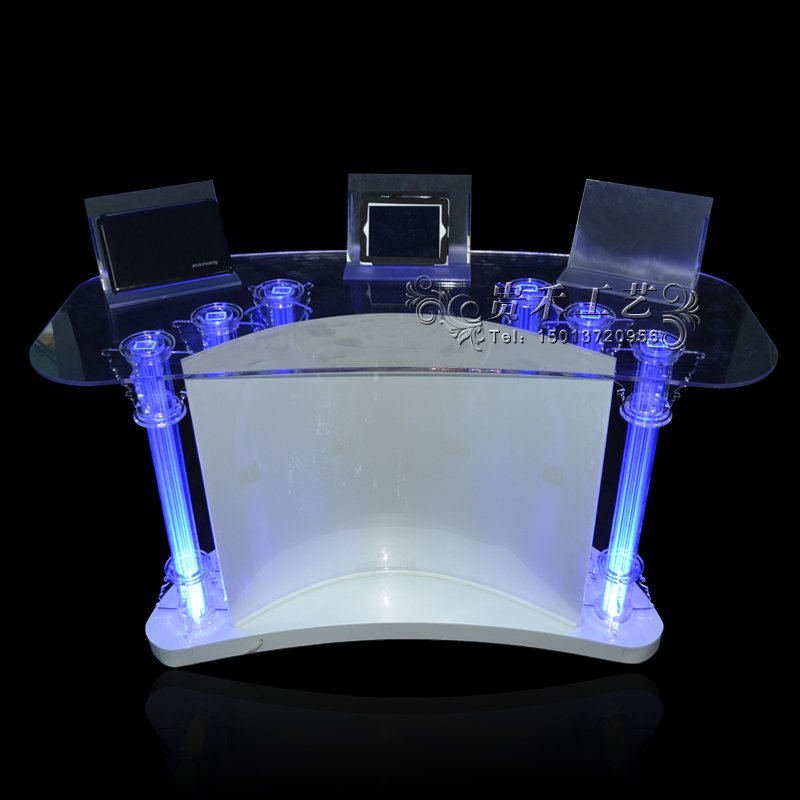 GUIHEYUN Professional Acrylic Stand up, Floor-Standing Podium, Lectern (Clear) Important Auditorium Activities Furnitures