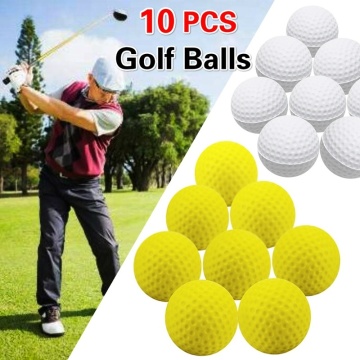 10pcs Practice Golf Balls In Set For Beginner Indoor Outdoor Soft Elastic Playing Golf Balls Golf Practice Training Balls Aids