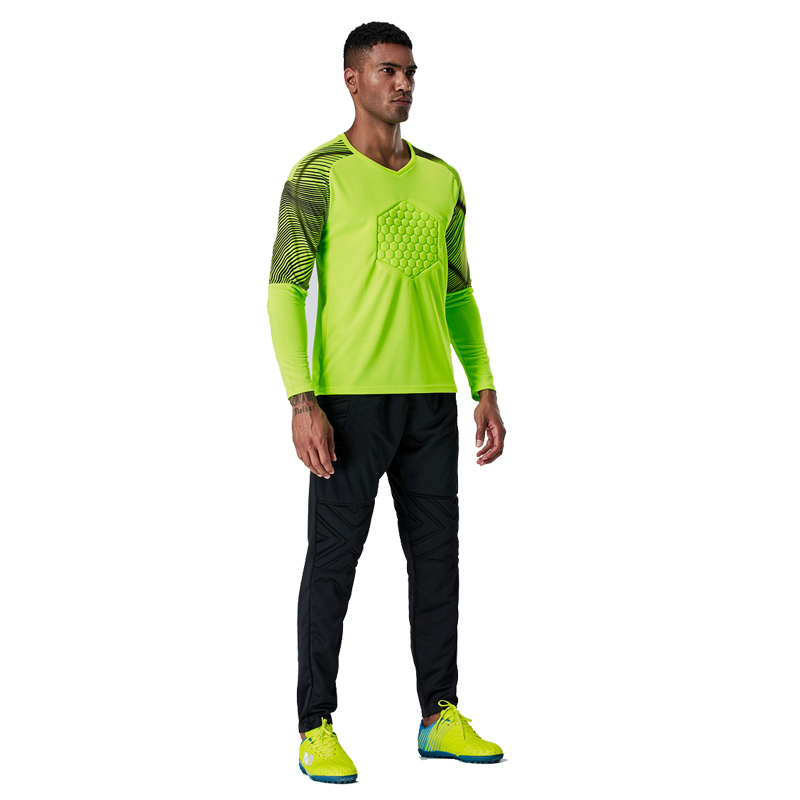 Raibaallu 2019 new soccer jersey goalkeeper shirts long sleeve pants football wear goalkeeper training uniform suit kit clothing