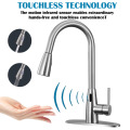 Kitchen Sink Smart Motion Infrared Sensor Faucet Hot Cold Water Mixer Automatic Touchless Crane Deck Mount Smart Sense Faucets