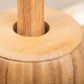 Pestle Grinding Bowl Set Bamboo Mortar And Pestle Pedestal Bowl Garlic Pot Spice Pepper Mill Tools Kitchen Tools